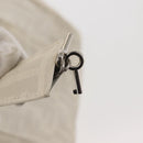 FENDI Mesh Boston Bag Nylon Ivory Silver Auth 143789-15