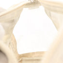 FENDI Mesh Boston Bag Nylon Ivory Silver Auth 143789-17