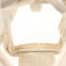 FENDI Mesh Boston Bag Nylon Ivory Silver Auth 143789-18