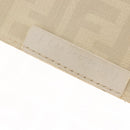 FENDI Mesh Boston Bag Nylon Ivory Silver Auth 143789-19