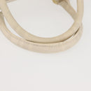 FENDI Mesh Boston Bag Nylon Ivory Silver Auth 143789-7