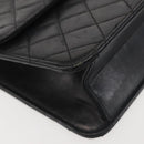 CHANEL Chain Shoulder Bag Lamb Skin Black Gold CC Auth 143810-8