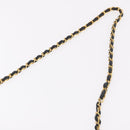 CHANEL Chain Shoulder Bag Lamb Skin Black Gold CC Auth 143810-15