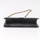 CHANEL Chain Shoulder Bag Lamb Skin Black Gold CC Auth 143810-16