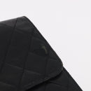 CHANEL Chain Shoulder Bag Lamb Skin Black Gold CC Auth 143810-2