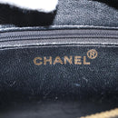 CHANEL Chain Hand Bag Caviar Skin Black Gold CC Auth 143812V-17