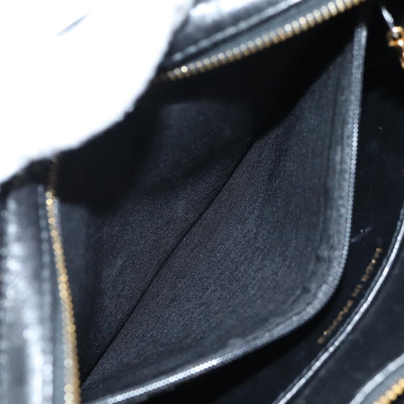 CHANEL Chain Hand Bag Caviar Skin Black Gold CC Auth 143812V