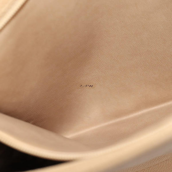 CHANEL COCO Mark Tote Bag Caviar Skin Beige Gold CC Auth 143815V