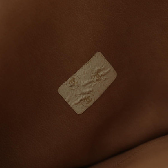 CHANEL COCO Mark Tote Bag Caviar Skin Beige Gold CC Auth 143815V