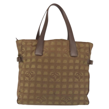 CHANEL New Travel Line Tote Bag Nylon Khaki CC Auth 143817 - 0