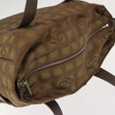 CHANEL New Travel Line Tote Bag Nylon Khaki CC Auth 143817-6