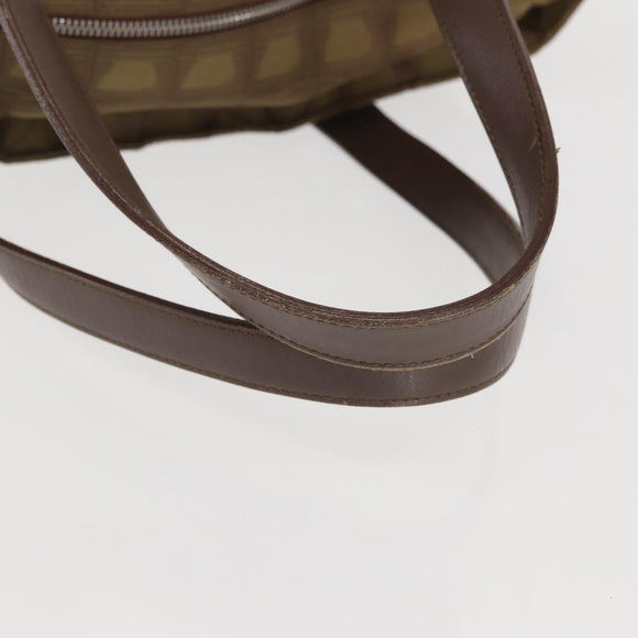 CHANEL New Travel Line Tote Bag Nylon Khaki CC Auth 143817