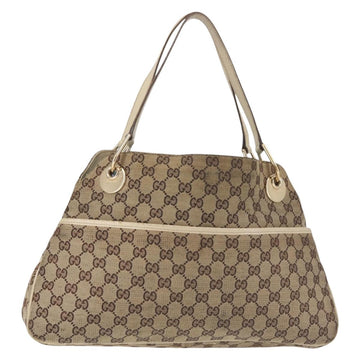 GUCCI GG Canvas Tote Bag Beige Gold 121023 Auth 143818