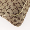 GUCCI GG Canvas Tote Bag Beige Gold 121023 Auth 143818-10