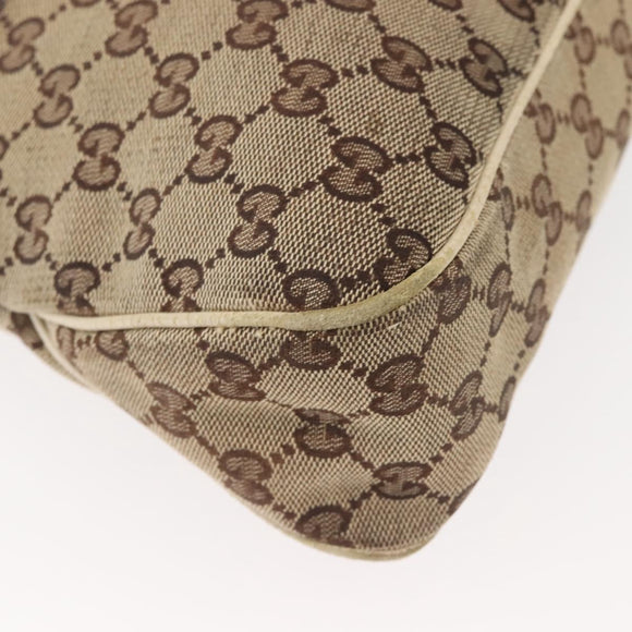 GUCCI GG Canvas Tote Bag Beige Gold 121023 Auth 143818