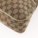GUCCI GG Canvas Tote Bag Beige Gold 121023 Auth 143818-11