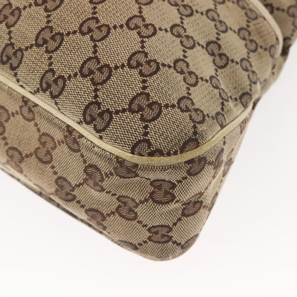 GUCCI GG Canvas Tote Bag Beige Gold 121023 Auth 143818