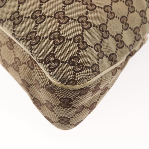 GUCCI GG Canvas Tote Bag Beige Gold 121023 Auth 143818