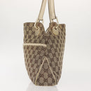 GUCCI GG Canvas Tote Bag Beige Gold 121023 Auth 143818-4