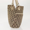 GUCCI GG Canvas Tote Bag Beige Gold 121023 Auth 143818-5