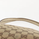 GUCCI GG Canvas Tote Bag Beige Gold 121023 Auth 143818-8