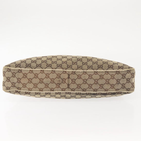 GUCCI GG Canvas Tote Bag Beige Gold 121023 Auth 143818