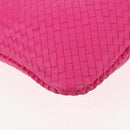 BOTTEGA VENETA INTRECCIATO Hobo Shoulder Bag Leather Pink Silver Auth 143823V-13