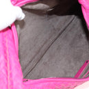 BOTTEGA VENETA INTRECCIATO Hobo Shoulder Bag Leather Pink Silver Auth 143823V-17