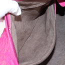 BOTTEGA VENETA INTRECCIATO Hobo Shoulder Bag Leather Pink Silver Auth 143823V-20