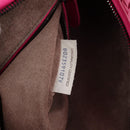 BOTTEGA VENETA INTRECCIATO Hobo Shoulder Bag Leather Pink Silver Auth 143823V-21