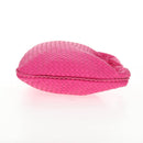 BOTTEGA VENETA INTRECCIATO Hobo Shoulder Bag Leather Pink Silver Auth 143823V-5