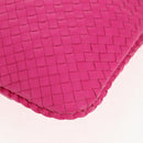 BOTTEGA VENETA INTRECCIATO Hobo Shoulder Bag Leather Pink Silver Auth 143824V-14