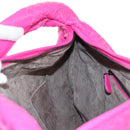 BOTTEGA VENETA INTRECCIATO Hobo Shoulder Bag Leather Pink Silver Auth 143824V-18