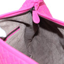 BOTTEGA VENETA INTRECCIATO Hobo Shoulder Bag Leather Pink Silver Auth 143824V-19