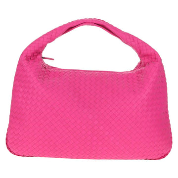 BOTTEGA VENETA INTRECCIATO Hobo Shoulder Bag Leather Pink Silver Auth 143824V - 0