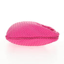 BOTTEGA VENETA INTRECCIATO Hobo Shoulder Bag Leather Pink Silver Auth 143824V-5