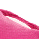 BOTTEGA VENETA INTRECCIATO Hobo Shoulder Bag Leather Pink Silver Auth 143824V-9