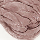 Miu Miu Matelasse Hand Bag Leather Pink Gold Auth 143825V-15