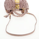 Miu Miu Matelasse Hand Bag Leather Pink Gold Auth 143825V-9