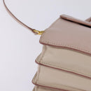 Miu Miu Hand Bag Leather 2way Pink Gold Auth 143829-9