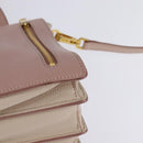 Miu Miu Hand Bag Leather 2way Pink Gold Auth 143829-18