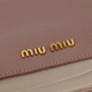 Miu Miu Hand Bag Leather 2way Pink Gold Auth 143829-19
