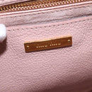 Miu Miu Hand Bag Leather 2way Pink Gold Auth 143829-20