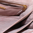 Miu Miu Hand Bag Leather 2way Pink Gold Auth 143829-21