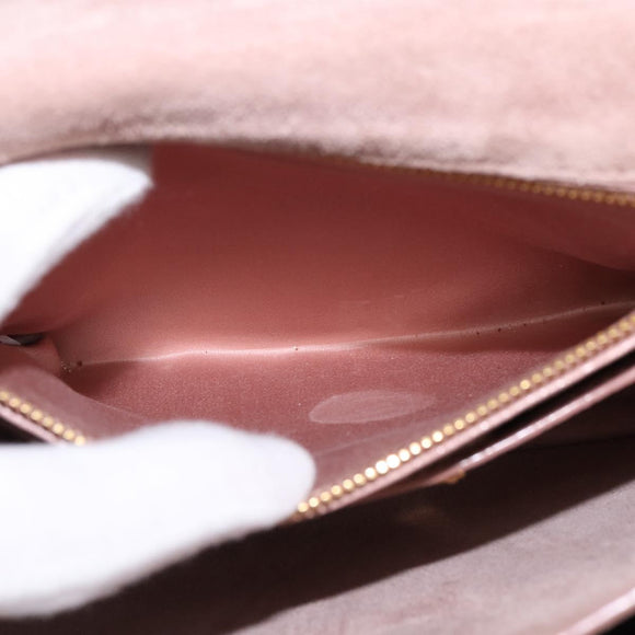 Miu Miu Hand Bag Leather 2way Pink Gold Auth 143829