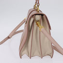 Miu Miu Hand Bag Leather 2way Pink Gold Auth 143829-3