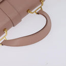 Miu Miu Hand Bag Leather 2way Pink Gold Auth 143829-7