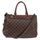 LOUIS VUITTON Damier Ebene Greenwich Hand Bag 2way N41337 LV Auth 143834-1