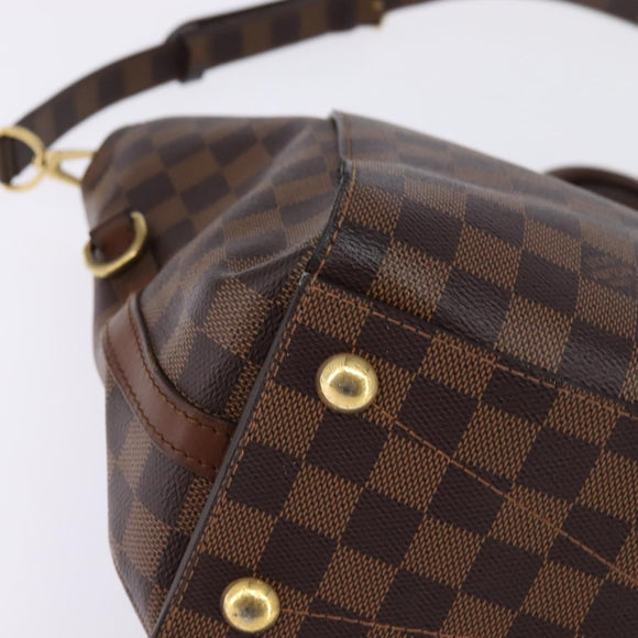 LOUIS VUITTON Damier Ebene Greenwich Hand Bag 2way N41337 LV Auth 143834