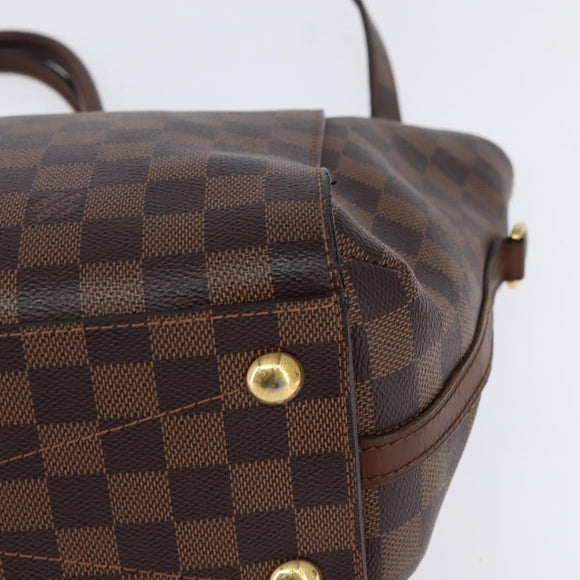 LOUIS VUITTON Damier Ebene Greenwich Hand Bag 2way N41337 LV Auth 143834
